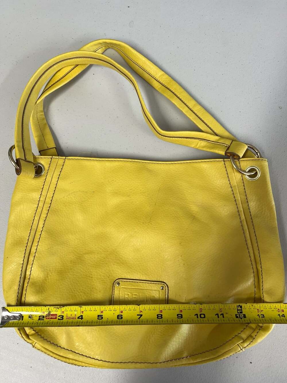 Relic Yellow Faux Leather Shoulder Bag Tote Hobo Purse